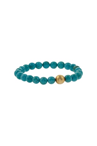 Bracelet - Plaqué or jaune et turquoises