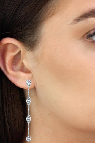 Boucles d’oreilles - Plaqué or blanc