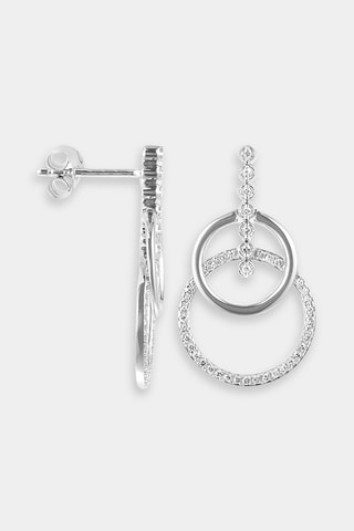 Boucles d'oreilles Nanami - Or blanc et diamants