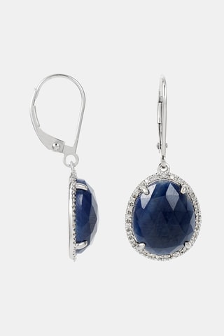 Boucles d’oreilles Bermudes Nouvelles - Or blanc, diamants et saphirs