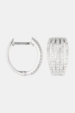 Créoles Livia - Or blanc et diamants