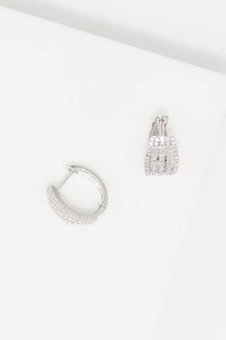 Créoles Livia - Or blanc et diamants