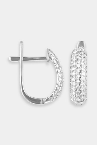 Créoles Iratia - Or blanc et diamants