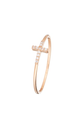Bague Cruz - Or rose et diamants