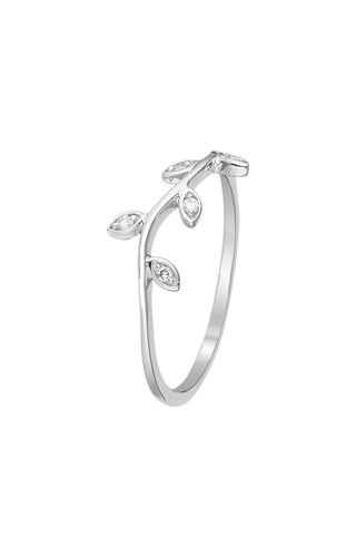 Bague Feuillage enchanté - Or blanc et diamants