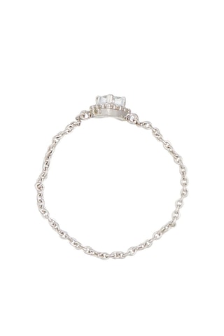 Bague Invisible Tear - Or blanc, topaze et diamants