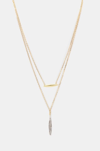 Collier double rang Marcelia - Or jaune et diamants