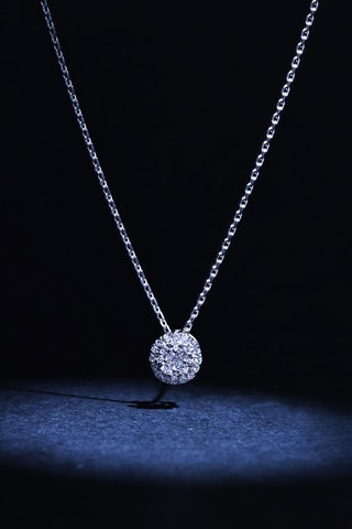Pendentif Mon Brillant - Or blanc et diamants