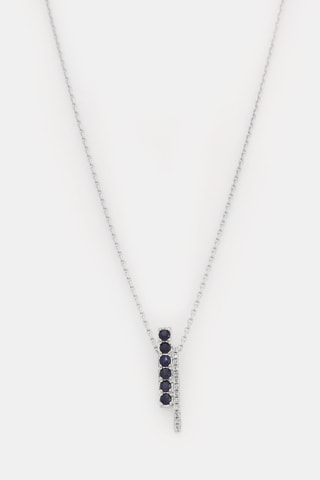 Pendentif Luija - Or blanc, diamants et saphirs