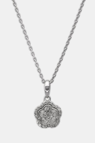 Pendentif Blair - Or blanc et diamants