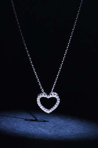 Pendentif Joli Coeur PM - Or blanc et diamants