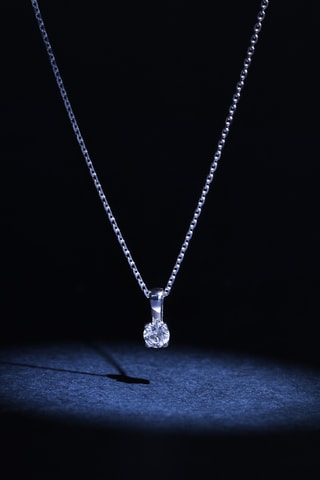 Pendentif Mon Diamant GM - Or blanc et diamant