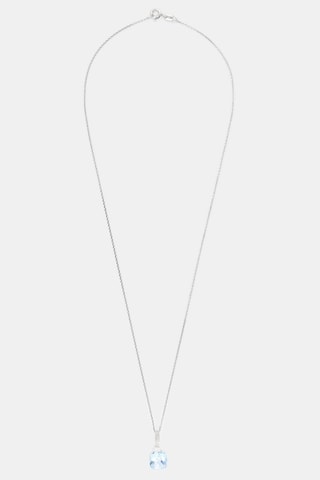 Pendentif Topaze mouvante - Or blanc, diamants et topaze
