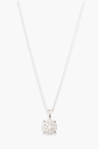 Pendentif Œillets - Or blanc et diamants