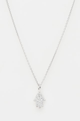 Pendentif La Main  - Or blanc et diamants