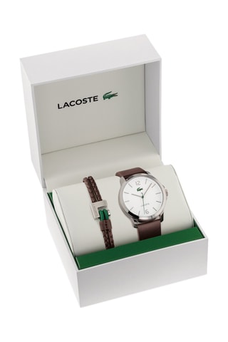 Leren Quartz Horloge - Bruin en Zilverkleurig