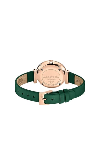 Leren Quartz Horloge Geneva - Groen en Roségoudkleurig