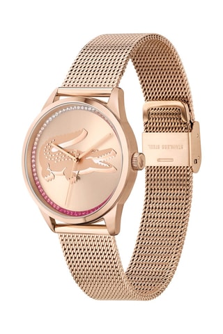 Stalen Doublé Roségoud Quartz Horloge Ladycroc 