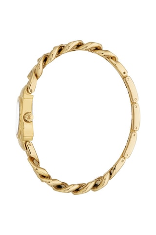 Stalen Quartz Horloge met Parelmoer Riviera - Goudkleurig en Wit