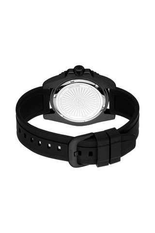 Leren Quartz Horloge Marte - Zwart en Marineblauw