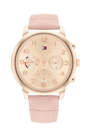 Leren Quartz Horloge Chronograaf - Roze en Roségoudkleurig