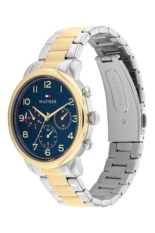 Stalen Quartz Horloge Goudkleurig en Zilverkleurig