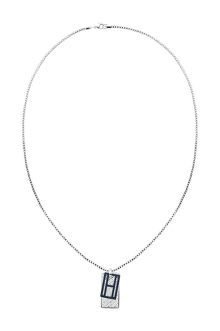 Ketting Zilverkleurig en Marineblauw