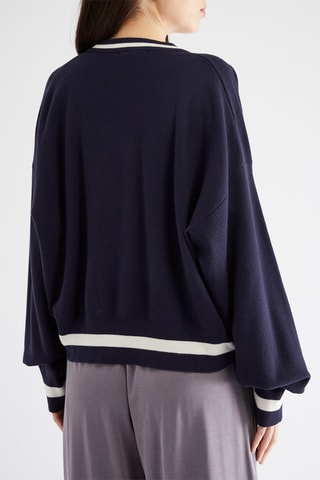 Pull - Bleu marine et blanc