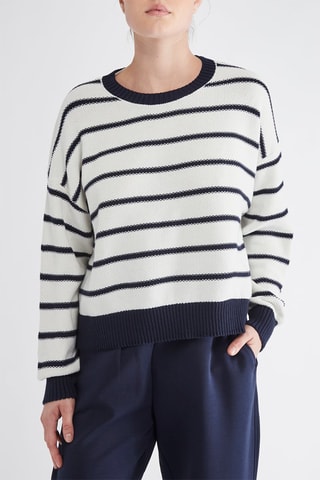 Pull - Blanc et bleu marine