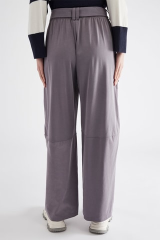 Pantalon droit taille haute - Gris clair
