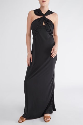 Robe longue à capuche - Noir