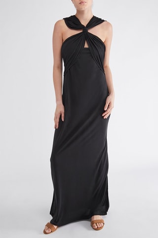 Robe longue à capuche - Noir