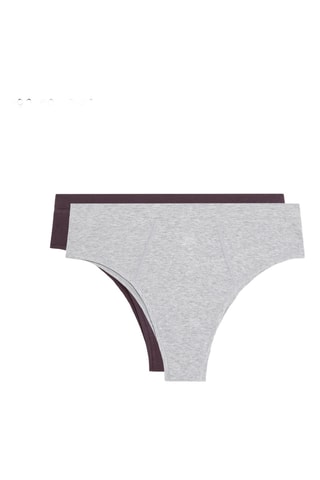 2 tangas - Gris et violet