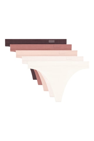 5 tangas - Beige et rose