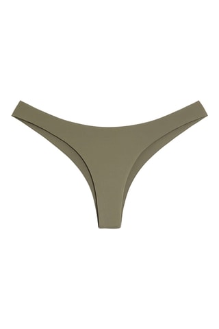 Bas de maillot taille haute - Kaki