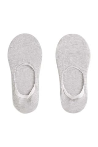 2 paires de socquettes - Gris clair chiné
