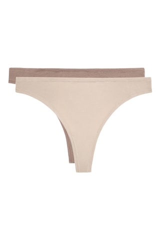 2 tangas - Taupe et beige