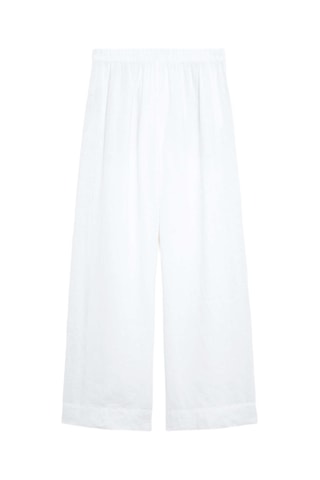 Pantalon wide legs en lin - Blanc