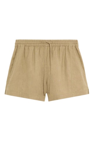 Short en lin - Kaki