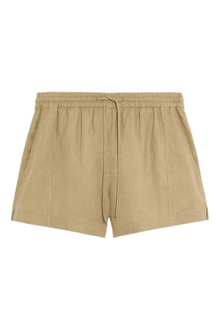 Short en lin - Kaki