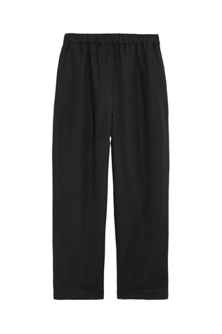 Pantalon slim en lin - Noir