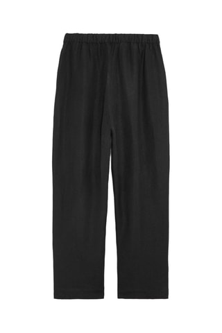 Pantalon slim en lin - Noir