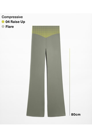 Pantalon flare taille haute - Kaki
