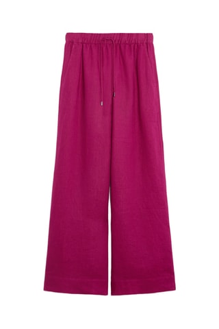 Pantalon relaxed en lin - Fuchsia