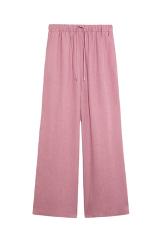 Pantalon relaxed en lin - Mauve