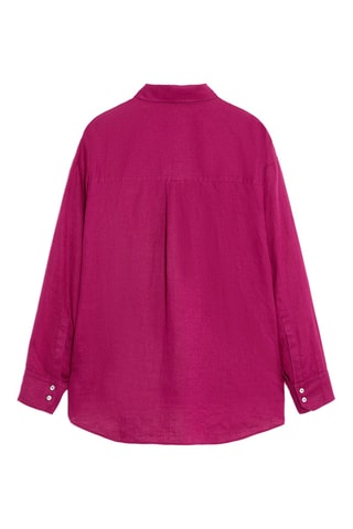 Chemise relaxed en lin - Fuchsia