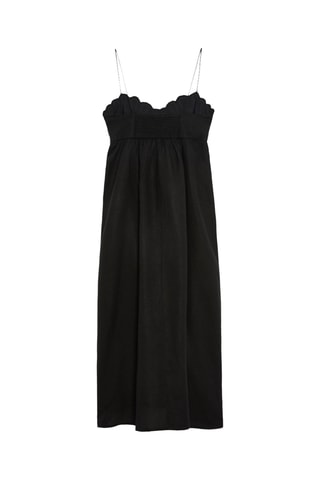 Robe longue en lin - Noir