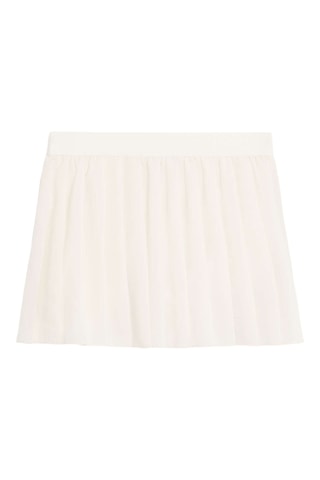 Jupe plissée taille haute - Ecru