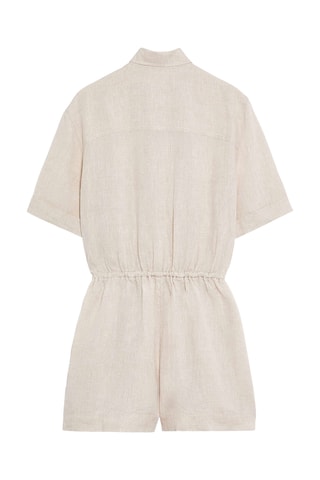 Combishort en lin - Beige