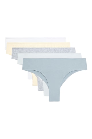 5 tangas - Bleu clair et gris clair